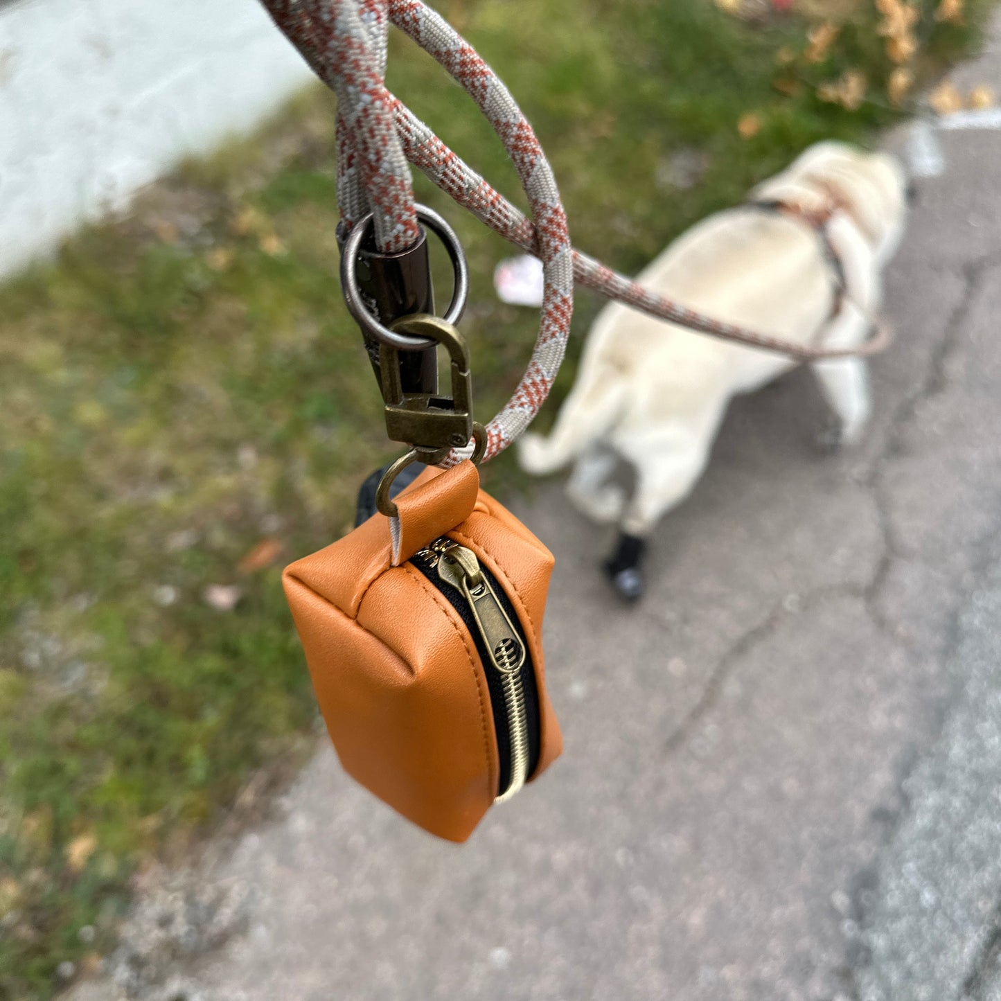 Dog poop bag holder