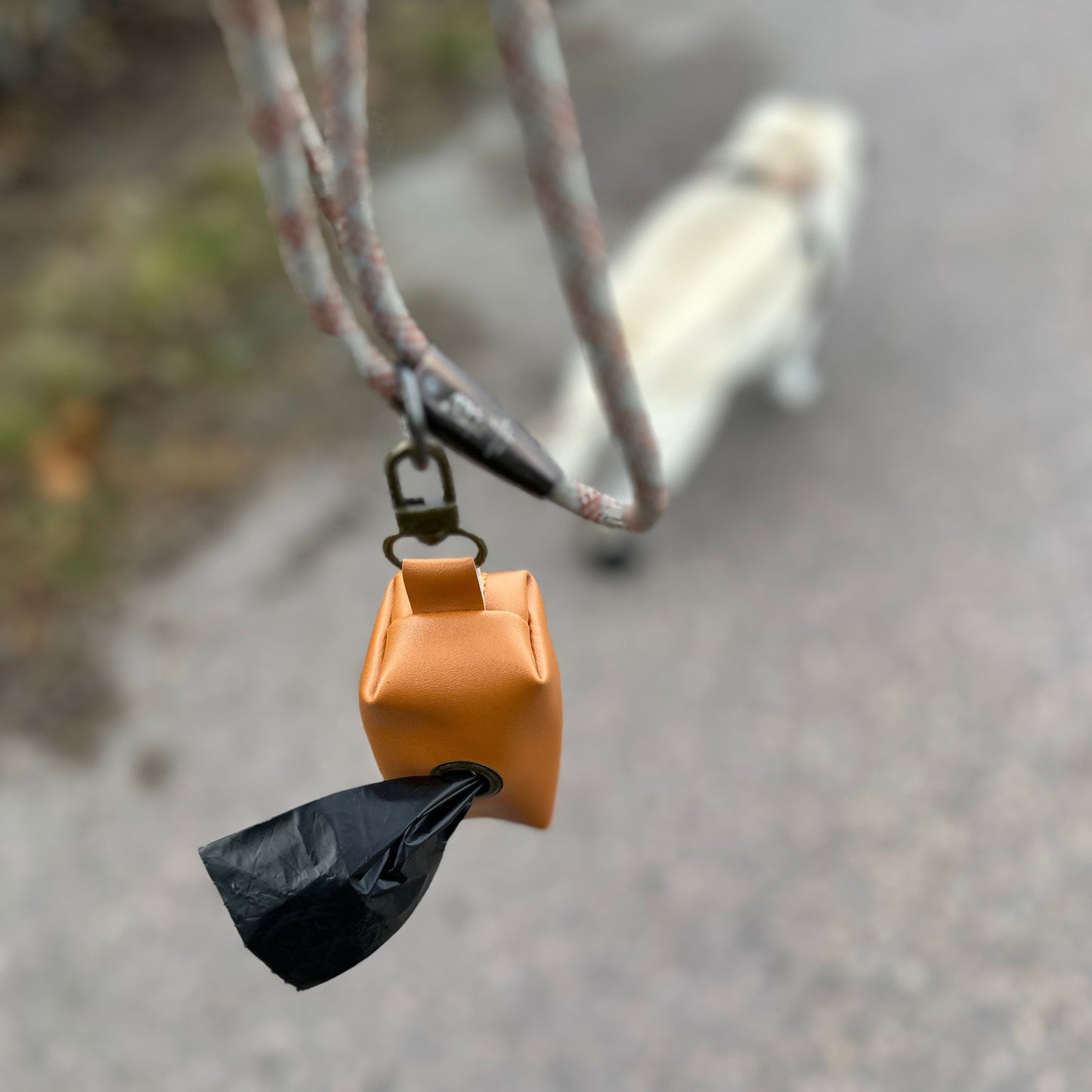 Dog poop bag holder
