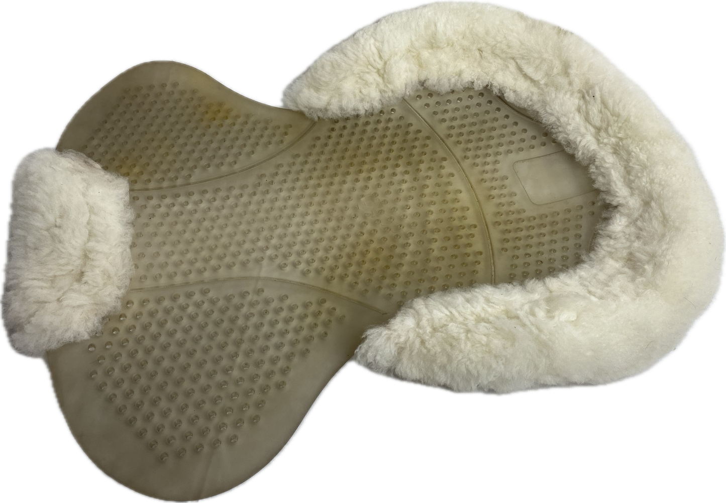 Gelpad med fårskinnskant