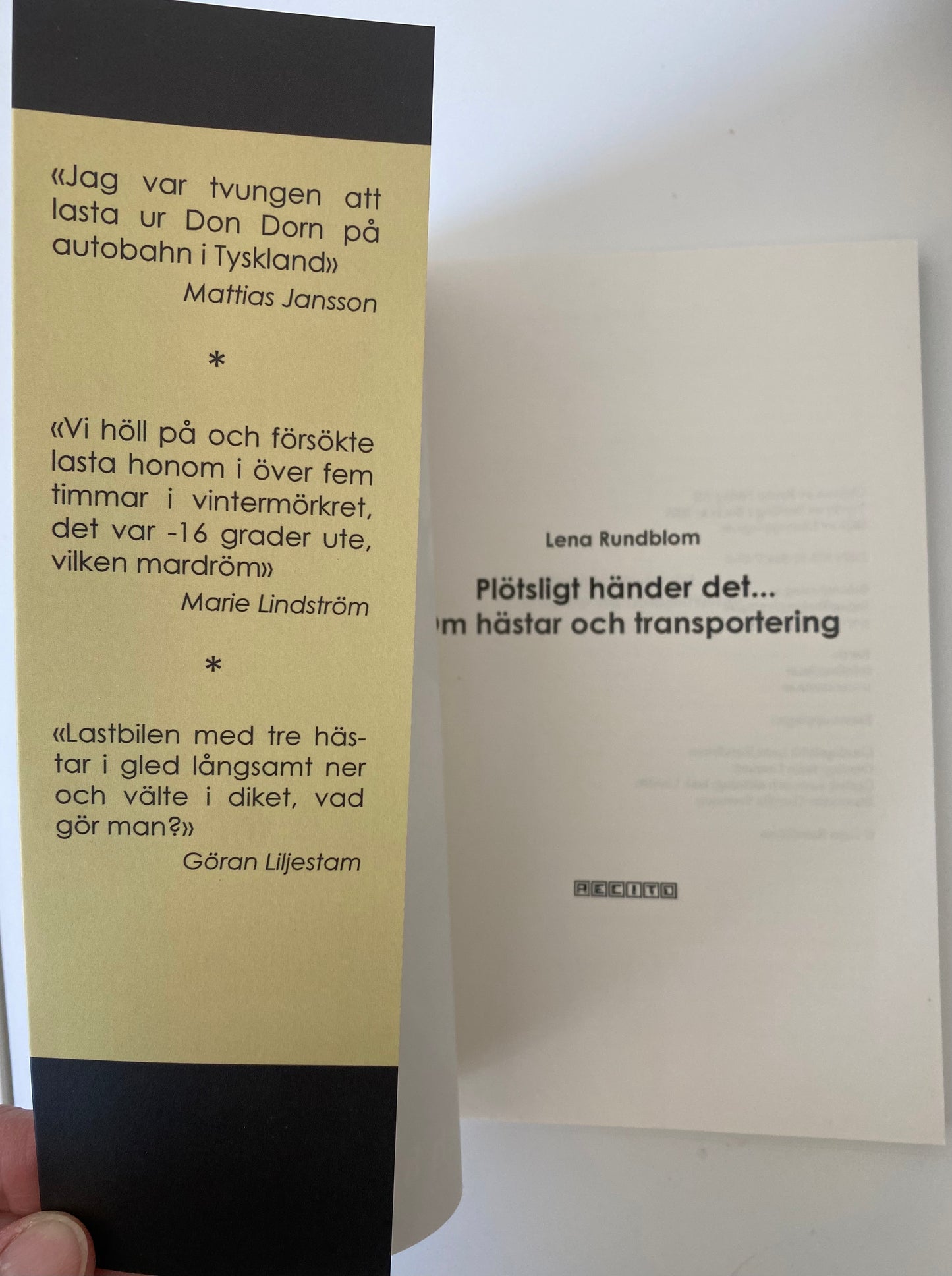 Book | Suddenly it happens... About horses and transportation by Lena Rundblom