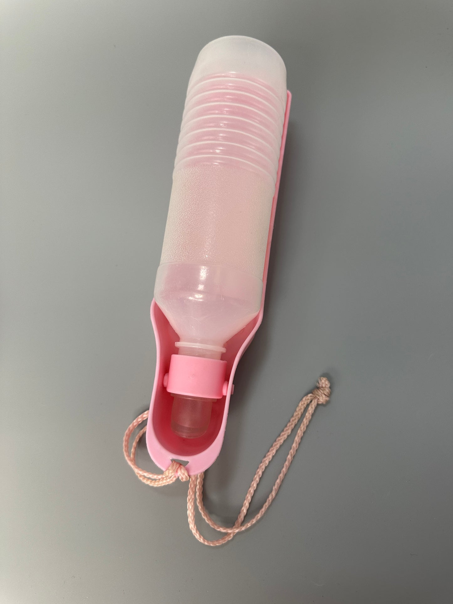 Set of two food bowls and water bottle for dog