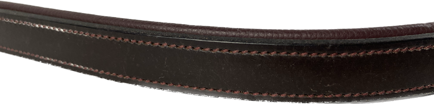 Brown leather headband