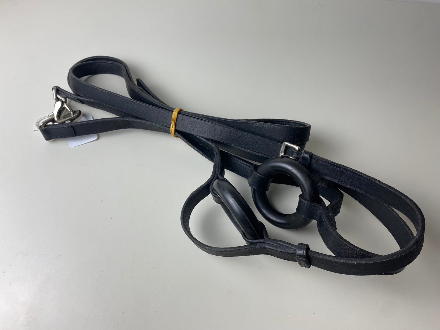 Clamping reins with rubber rings