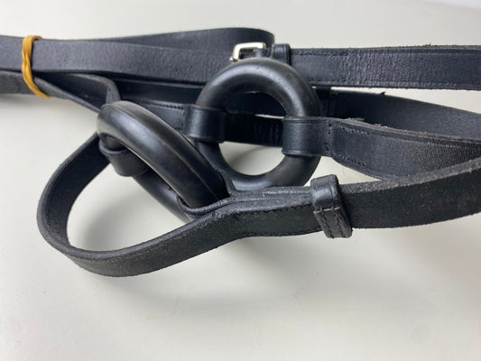 Clamping reins with rubber rings