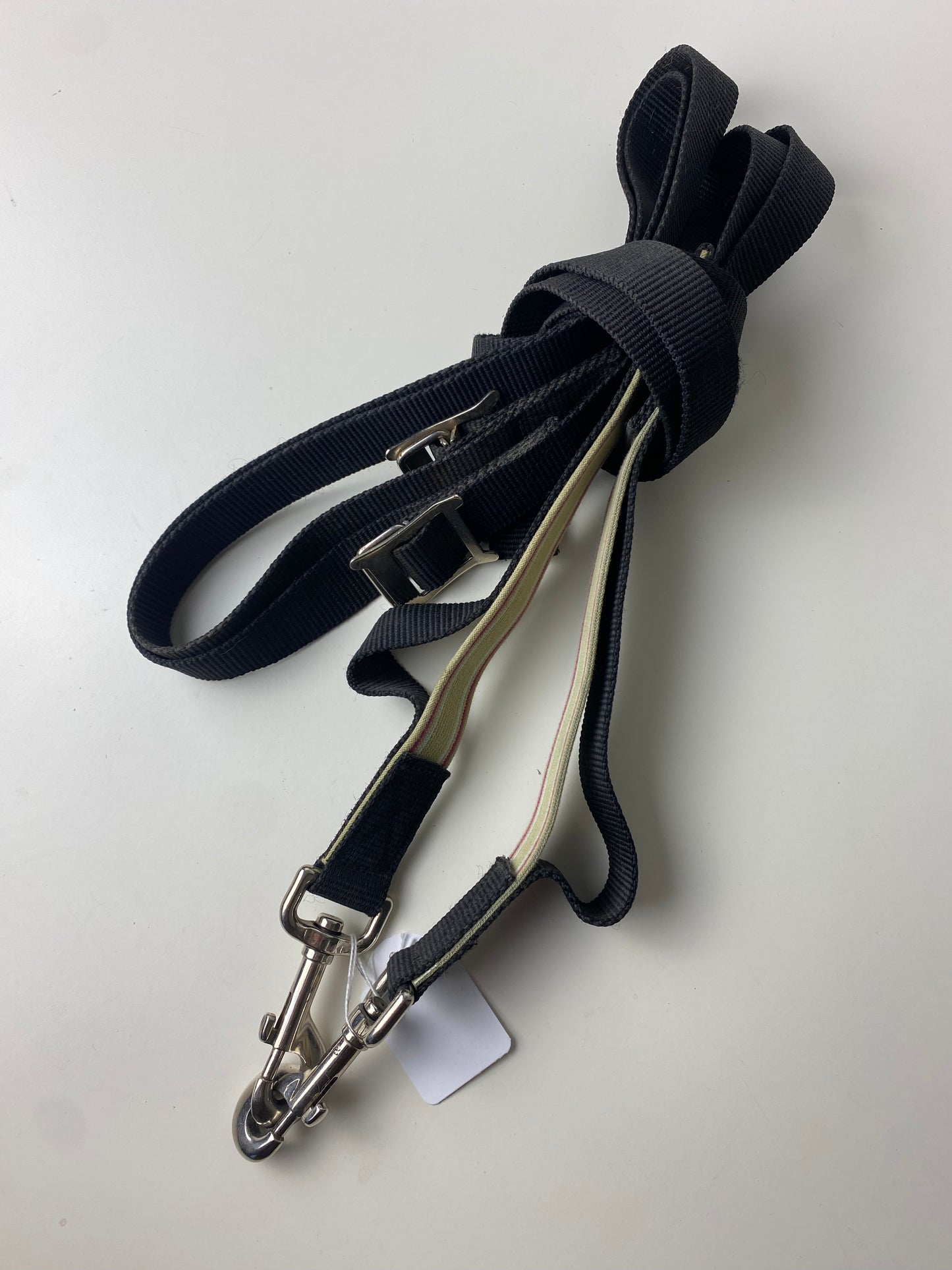 Restraint reins with elastic bands