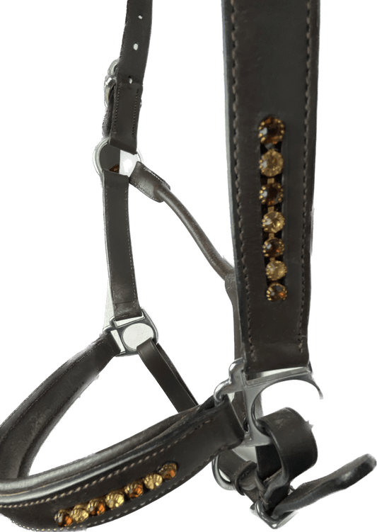 Lädergrimma med bling - Equi ReUse Sweden AB