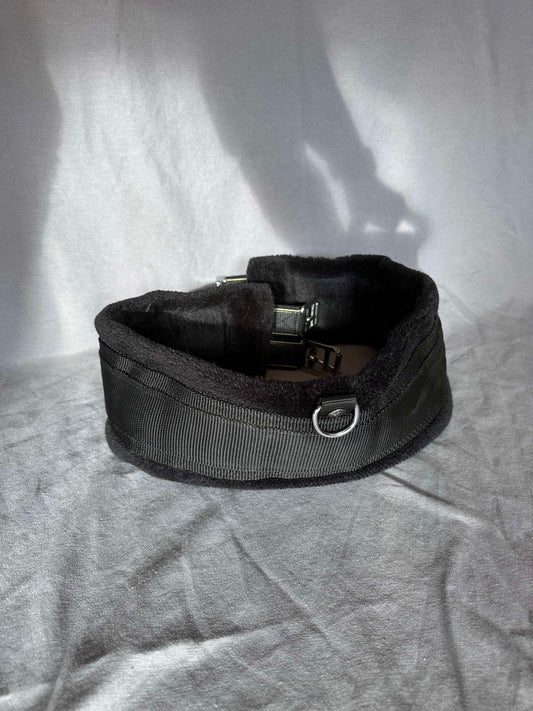 Fleecefodrad svart sadelgjord 120 cm