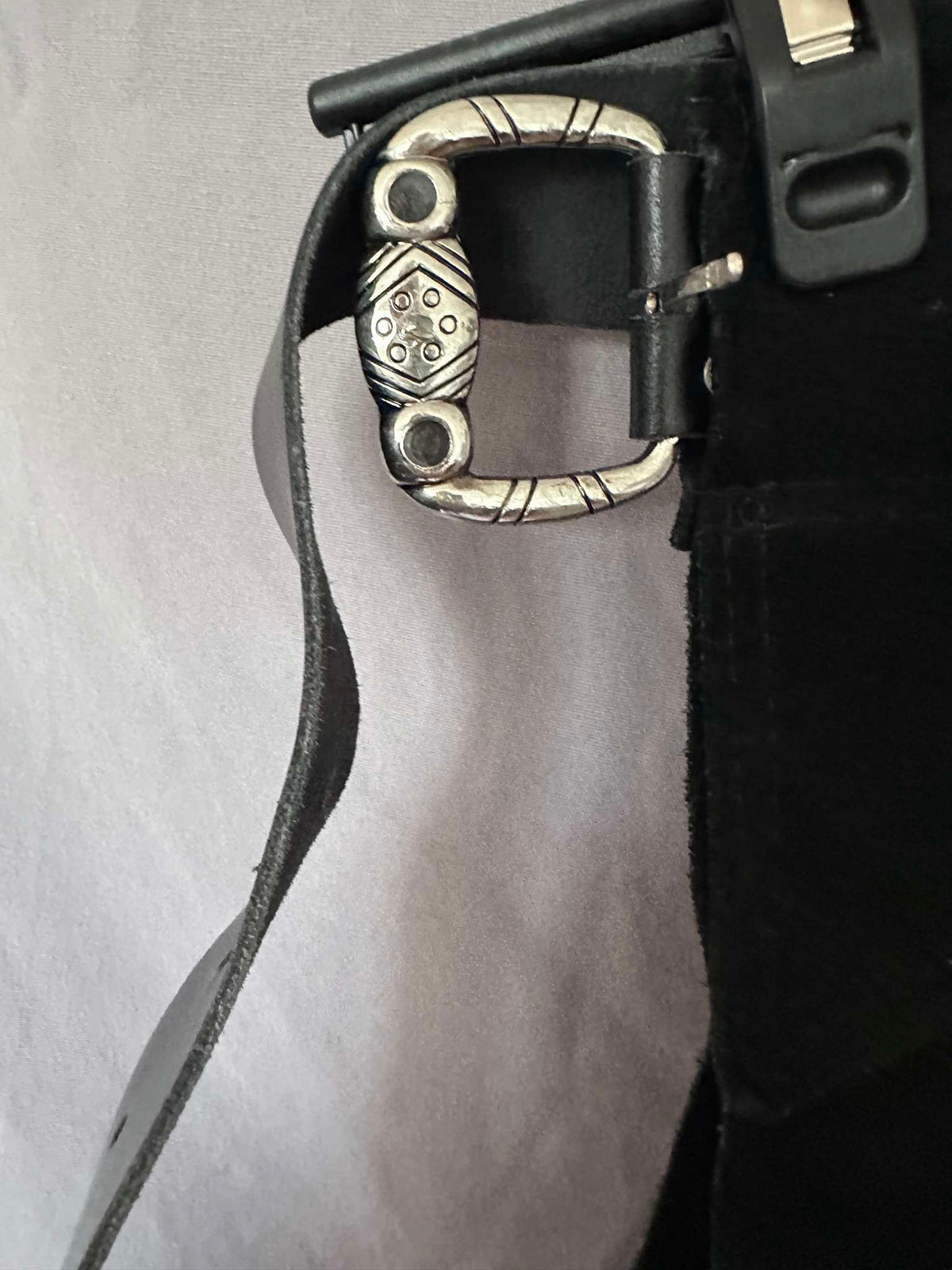 Svarta Långa mockaläderchaps