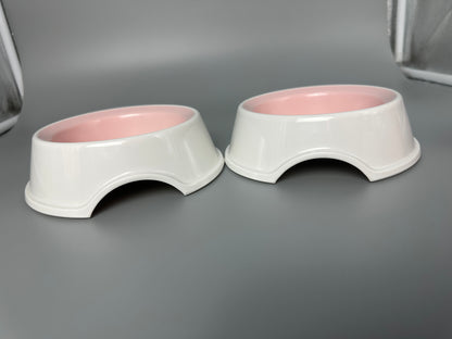 Set of two food bowls and water bottle for dog