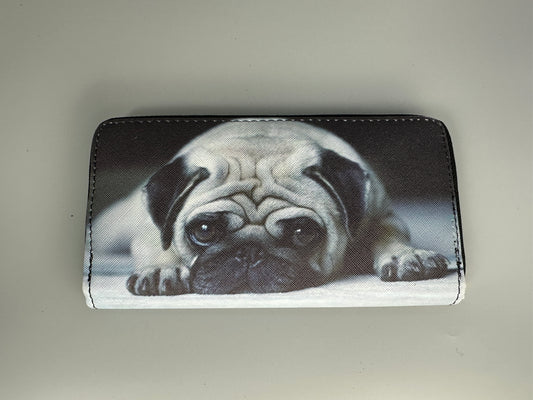 Wallet dog motif Pug