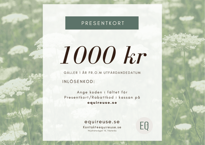 Digitalt Presentkort 🎁 - Presentkort - Equi ReUse Sweden AB