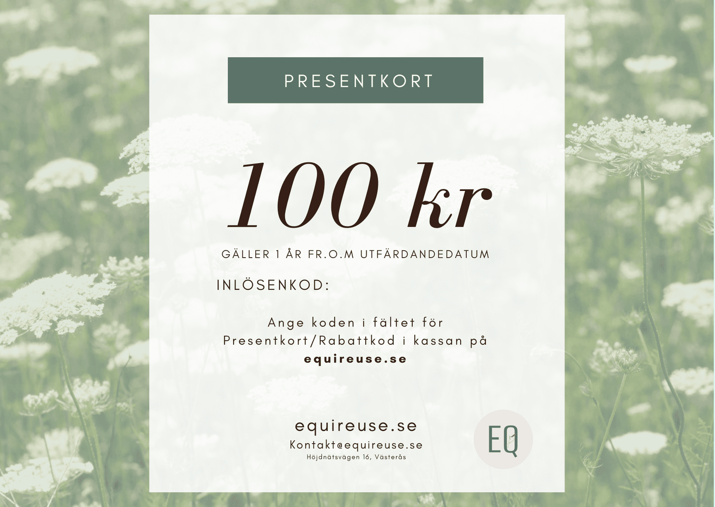 Digitalt Presentkort 🎁 - Presentkort - Equi ReUse Sweden AB