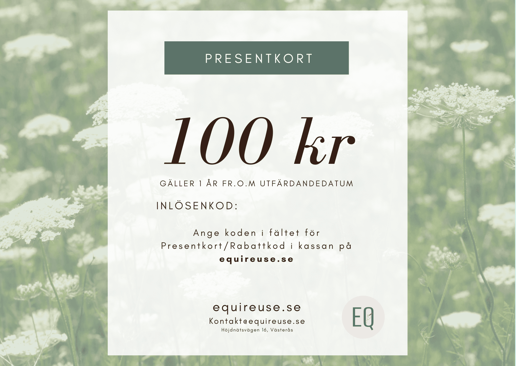 Digitalt Presentkort 🎁 - Presentkort - Equi ReUse Sweden AB