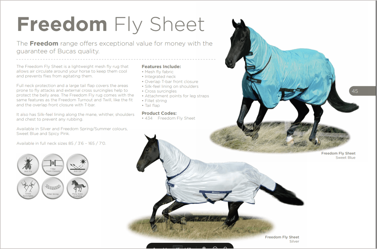 Flugtäcke | 65 | Bucas Fly Sheet Mini - Flugtäcke - Equi ReUse Sweden AB