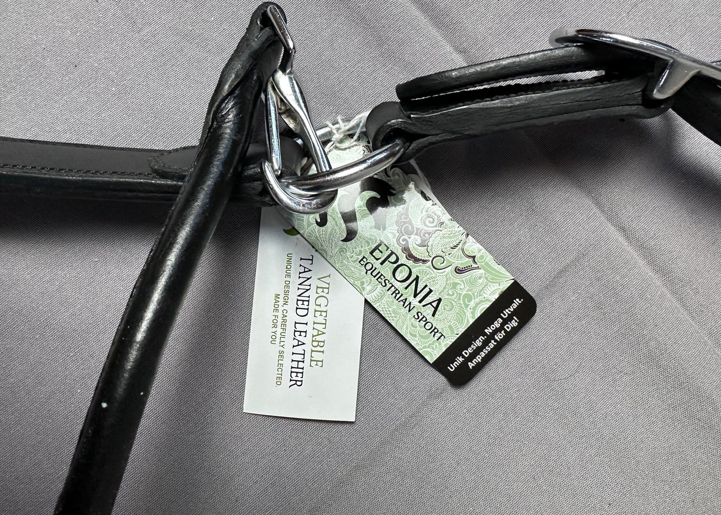 Lädergrimma med fårskinn | Eponia Equestrian sport - Grimma - Equi ReUse Sweden AB