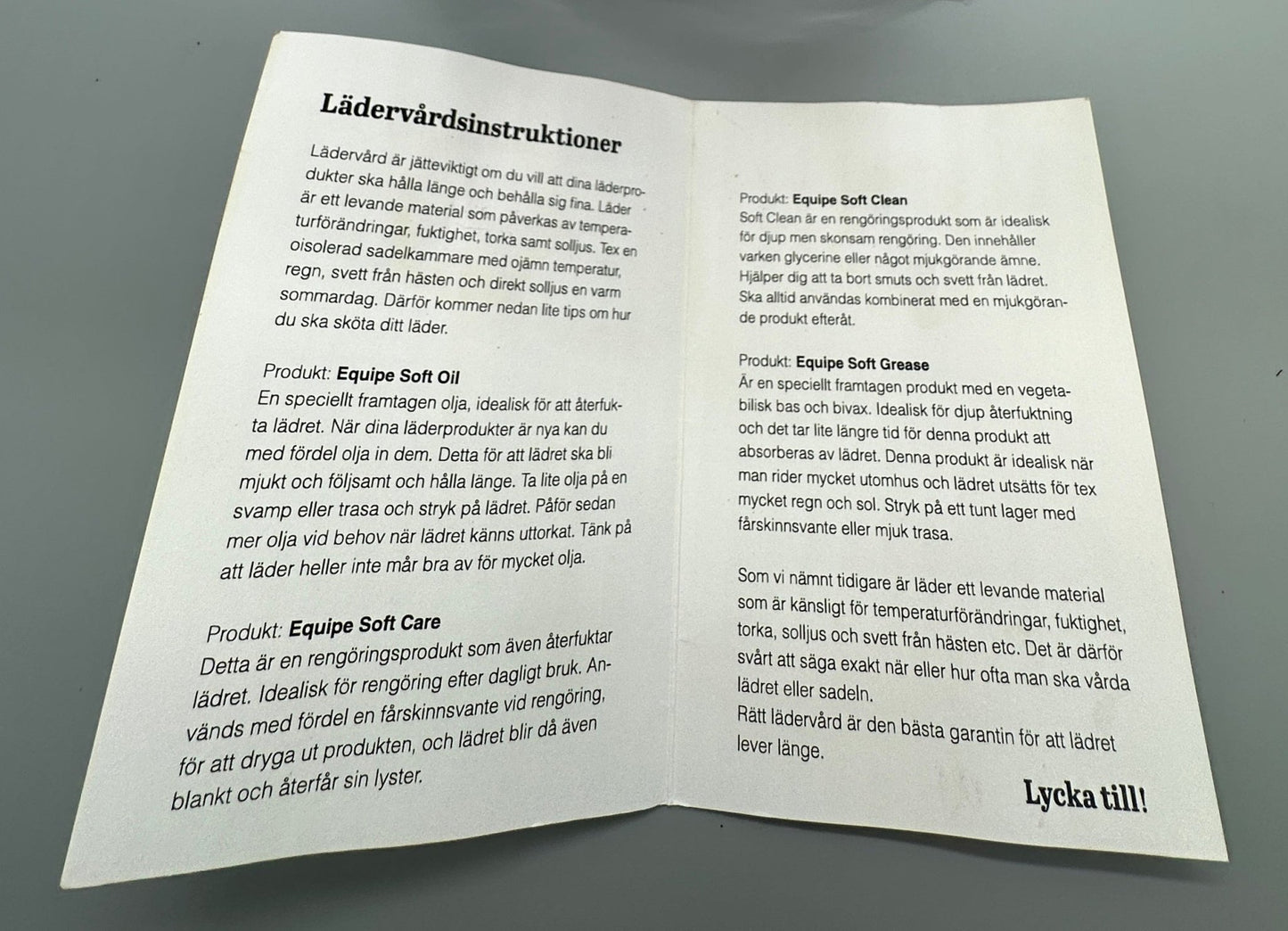 Lädervårdskit | Equipe - Lädervård - Equi ReUse Sweden AB