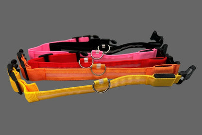 Hundhalsband med LED-ljus med fast och blinkande sken