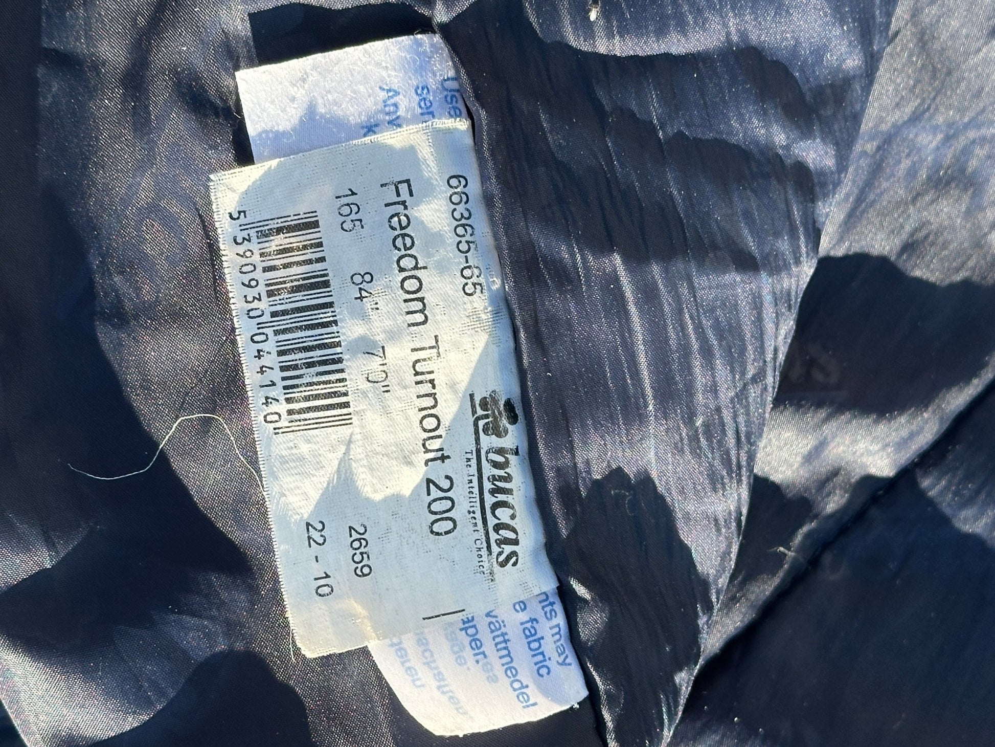 Regntäcke | 165 | BUCAS Select Turnout - Equi ReUse Sweden AB