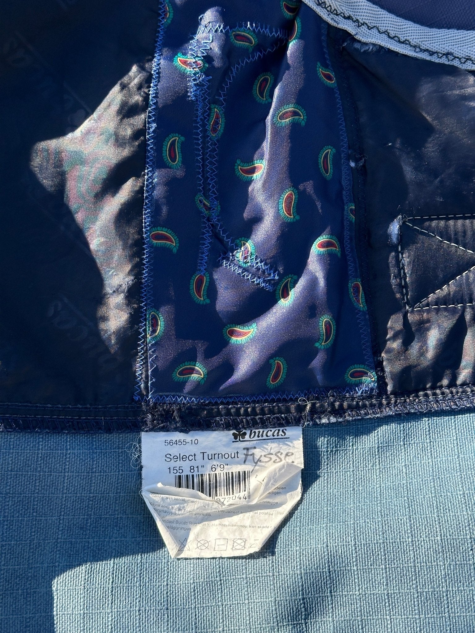 Regntäcke | 165 | BUCAS Select Turnout - Equi ReUse Sweden AB