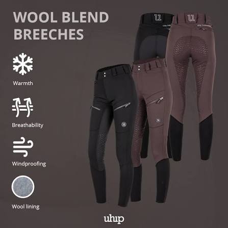 Ridbyxa Funktionsbyxa | 46 | UHIP Woolblend Breeches - Ridbyxa - Equi ReUse Sweden AB