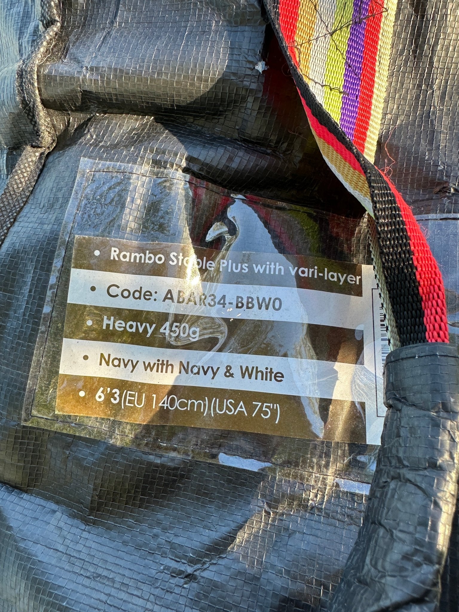 Stalltäcke | 140 | Horseware Rambo Stable Plus Vari - Layer 450g - Equi ReUse Sweden AB