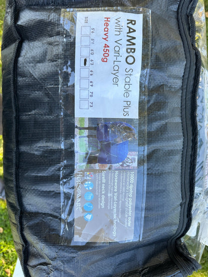 Stalltäcke | 140 | Horseware Rambo Stable Plus Vari - Layer 450g - Equi ReUse Sweden AB